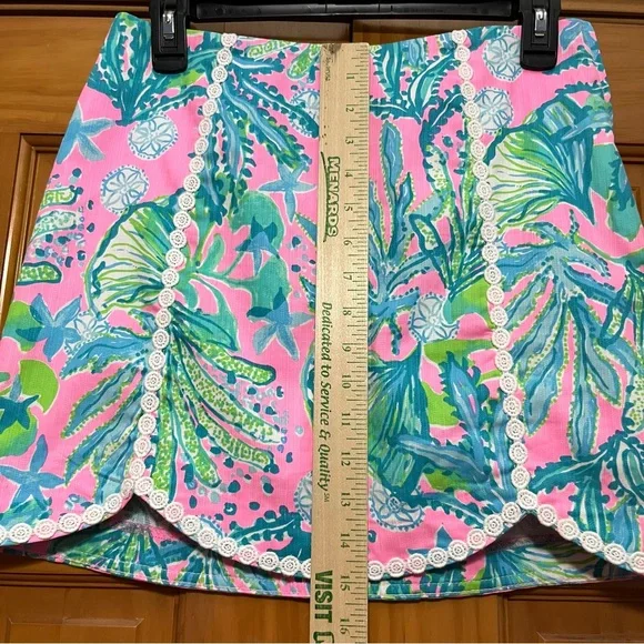 Lilly Pulitzer Vibrant Pink and Green Skirt